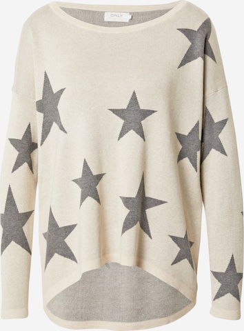 Pull-over ONLY en beige : devant