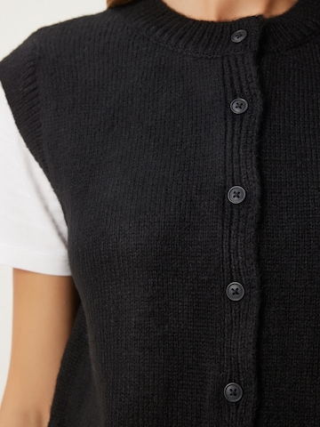 Happiness İstanbul Pleten brezrokavnik | črna barva