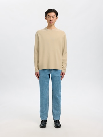 SELECTED Sweater 'SLHTELLER' in Beige