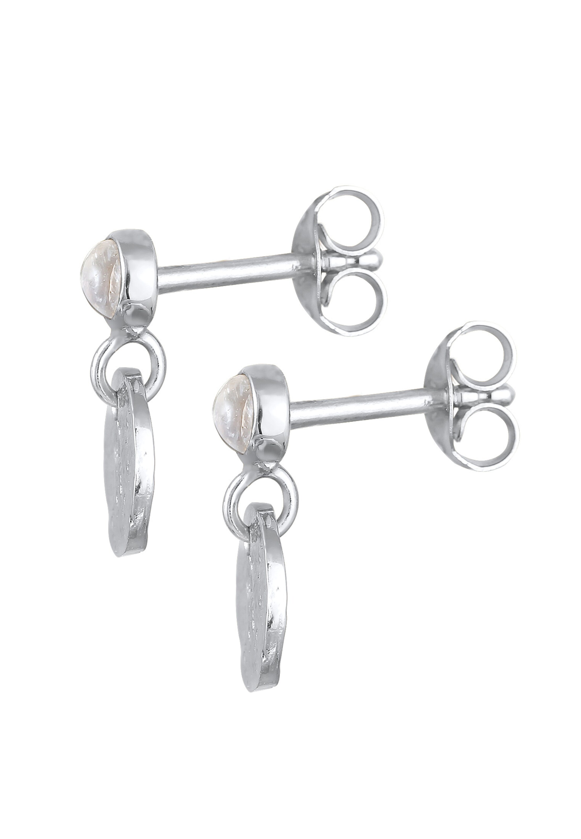 Boucles d'oreilles 'Organic Plättchen' ELLI PREMIUM en argent