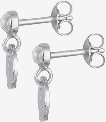 Boucles d'oreilles 'Organic Plättchen' ELLI PREMIUM en argent