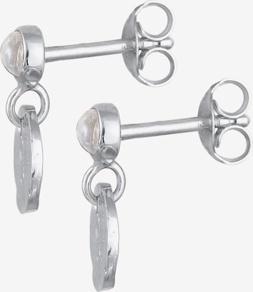 ELLI PREMIUM Ohrringe 'Organic Plättchen' in Silber