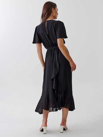 Tussah Kleid 'CEILIA' in Schwarz: Rückseite