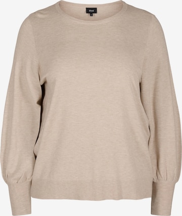 Pull-over Zizzi en beige : devant