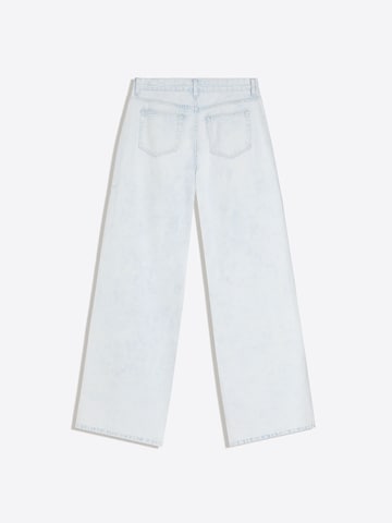 Wide Leg Jean Bershka en bleu