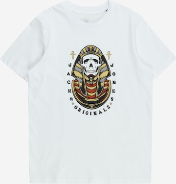 T-Shirt 'HEAVENS' Jack & Jones Junior en blanc : devant