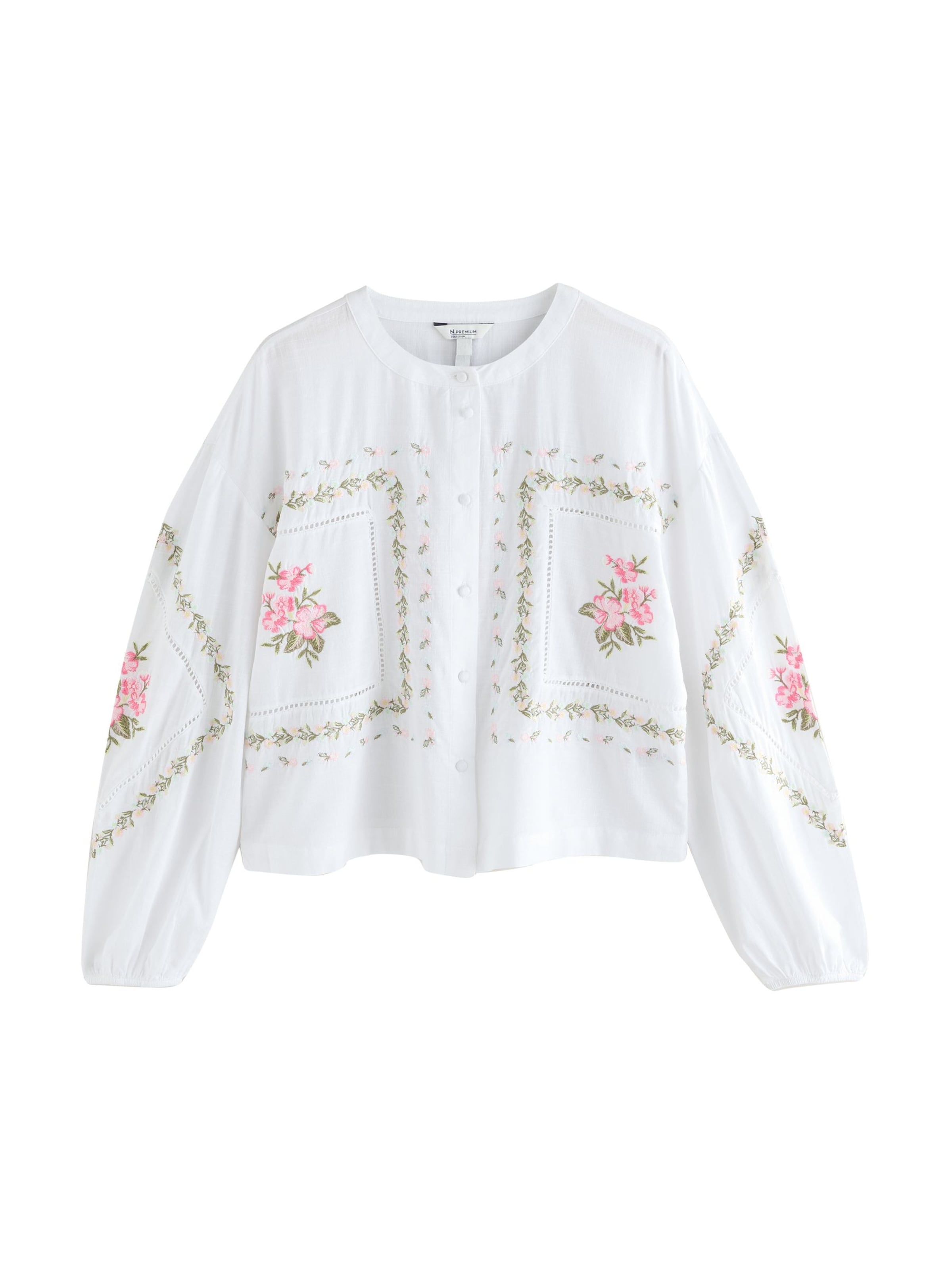 Next Blouse 'Premium' in Wit: voorkant