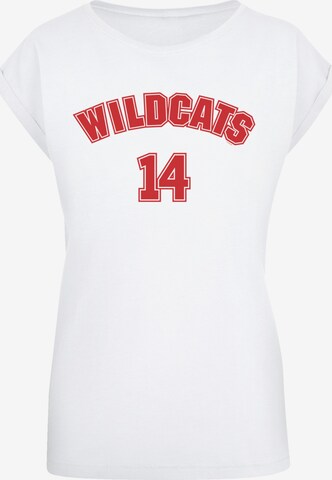 T-shirt 'Disney High School Musical Wildcats 14' F4NT4STIC en blanc : devant