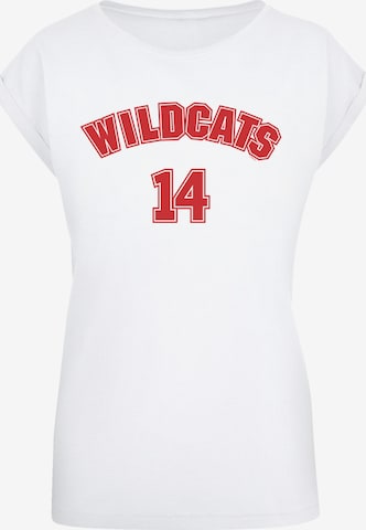 F4NT4STIC T-Shirt 'Disney High School Musical Wildcats 14' in Weiß: predná strana