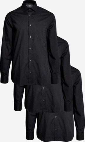 Marks & Spencer Slim fit Button Up Shirt in Black: front