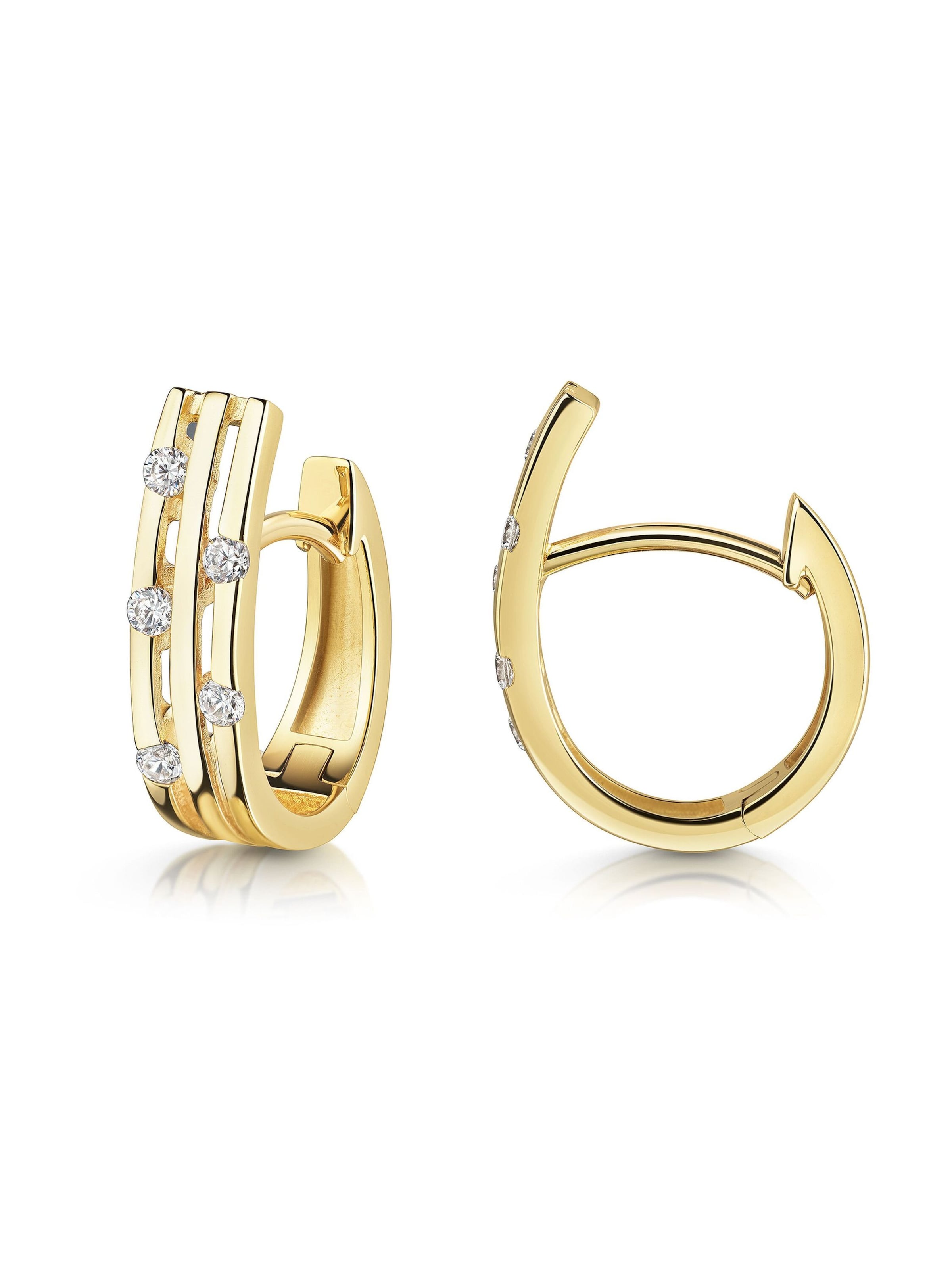 Boucles d'oreilles Fascination by Ellen K. en or : devant