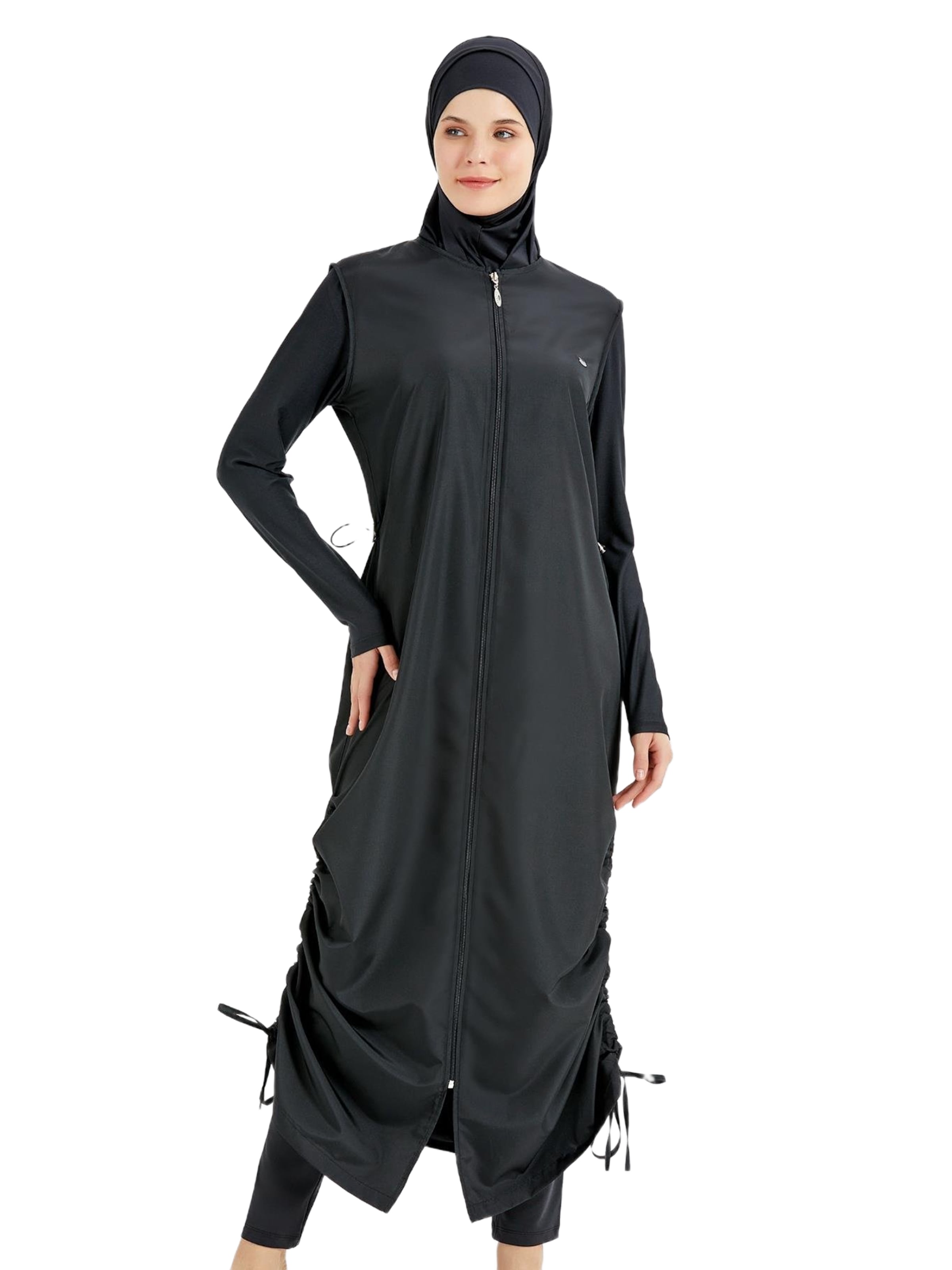 C&City Badeanzug 'Hijab' in Schwarz: Vorderseite