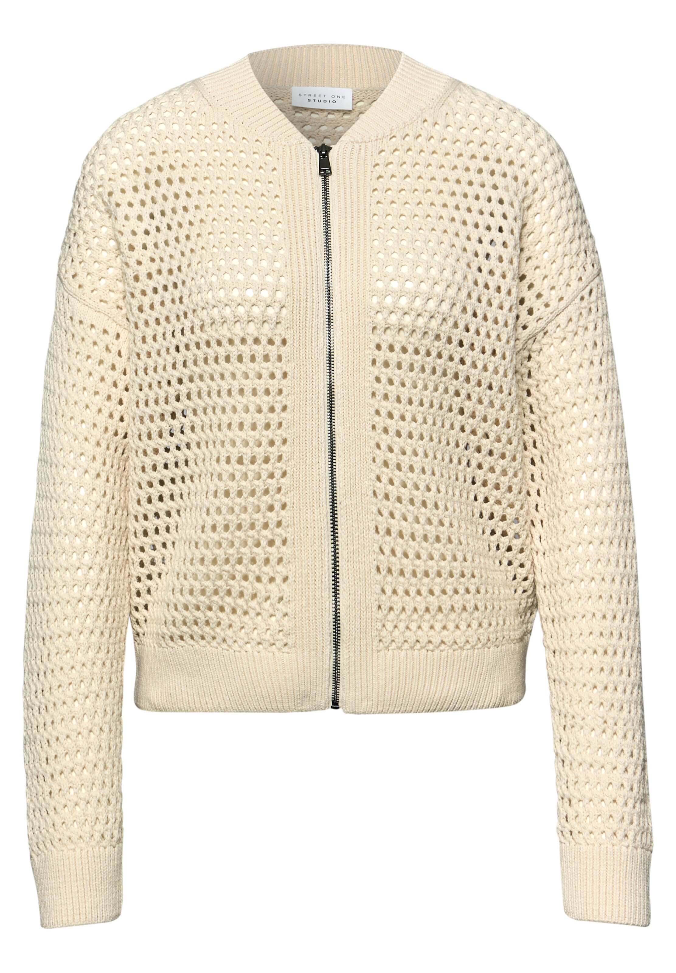 Street One Studio Strickjacke in Beige: Vorderseite