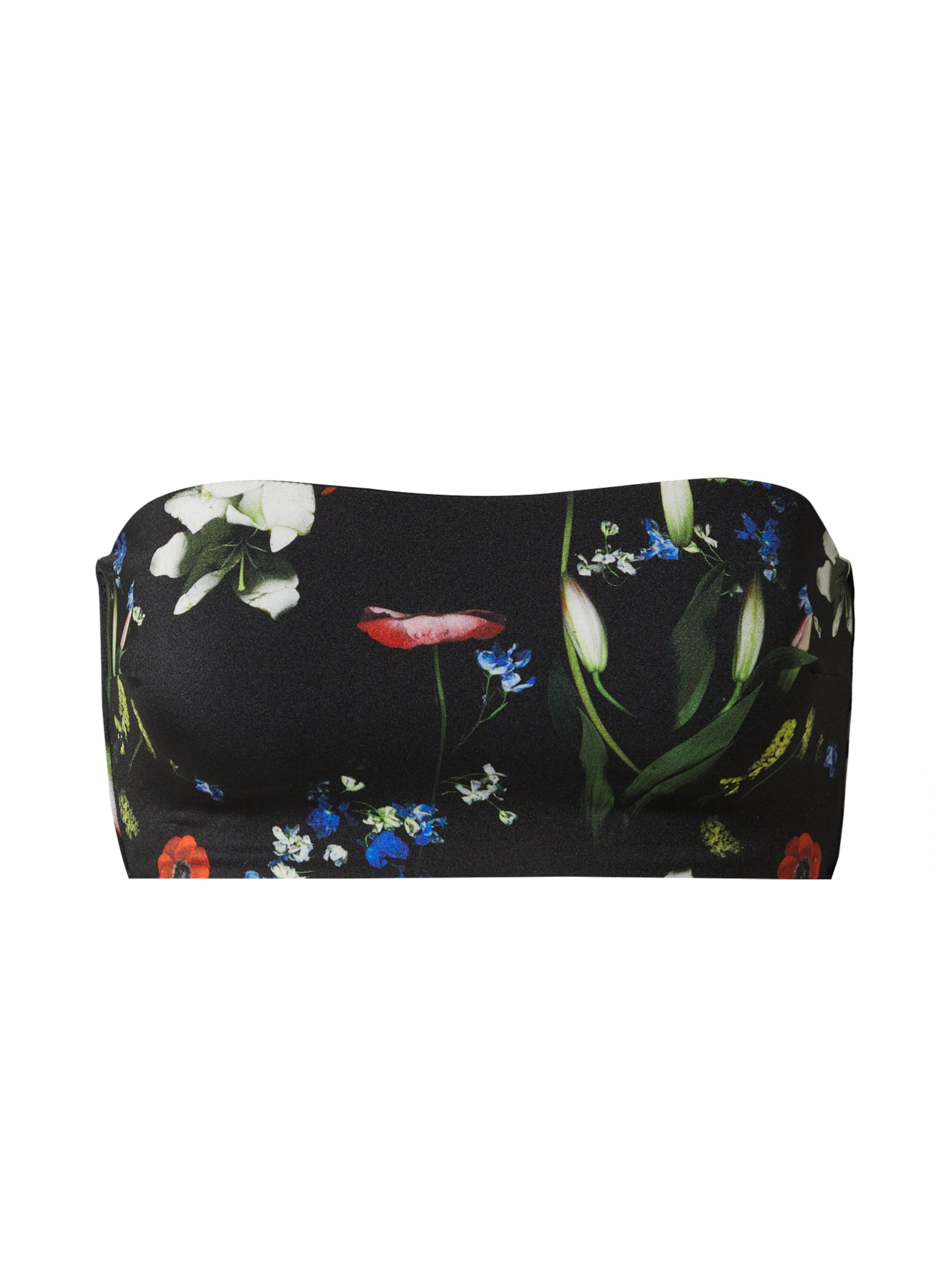 EDITED Bez ramienok Bikinový top 'Osia' - Čierna: predná strana