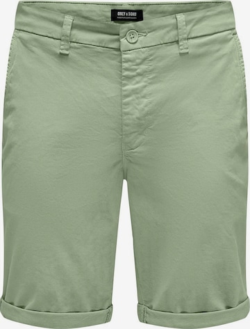 Only & Sons Regular Chino Pants 'Peter' in Green: front