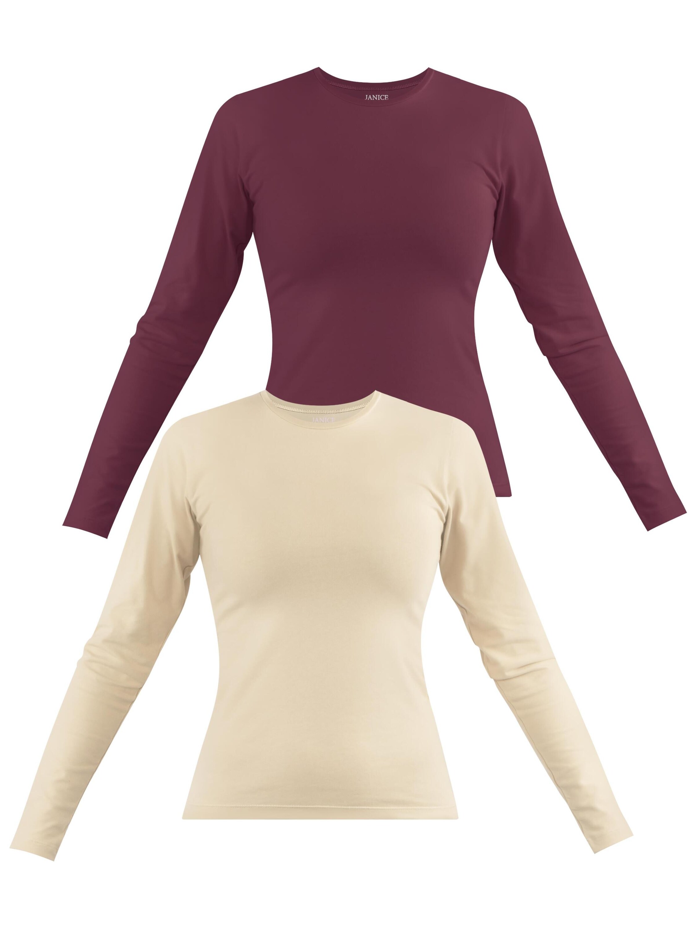 Janice Sweatshirt ' Niska ' in Beige: voorkant