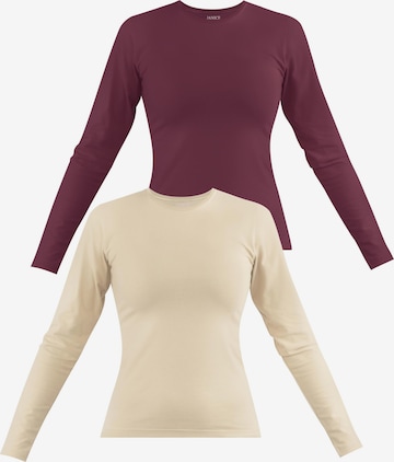 Janice Shirt ' Niska ' in Beige: Vorderseite