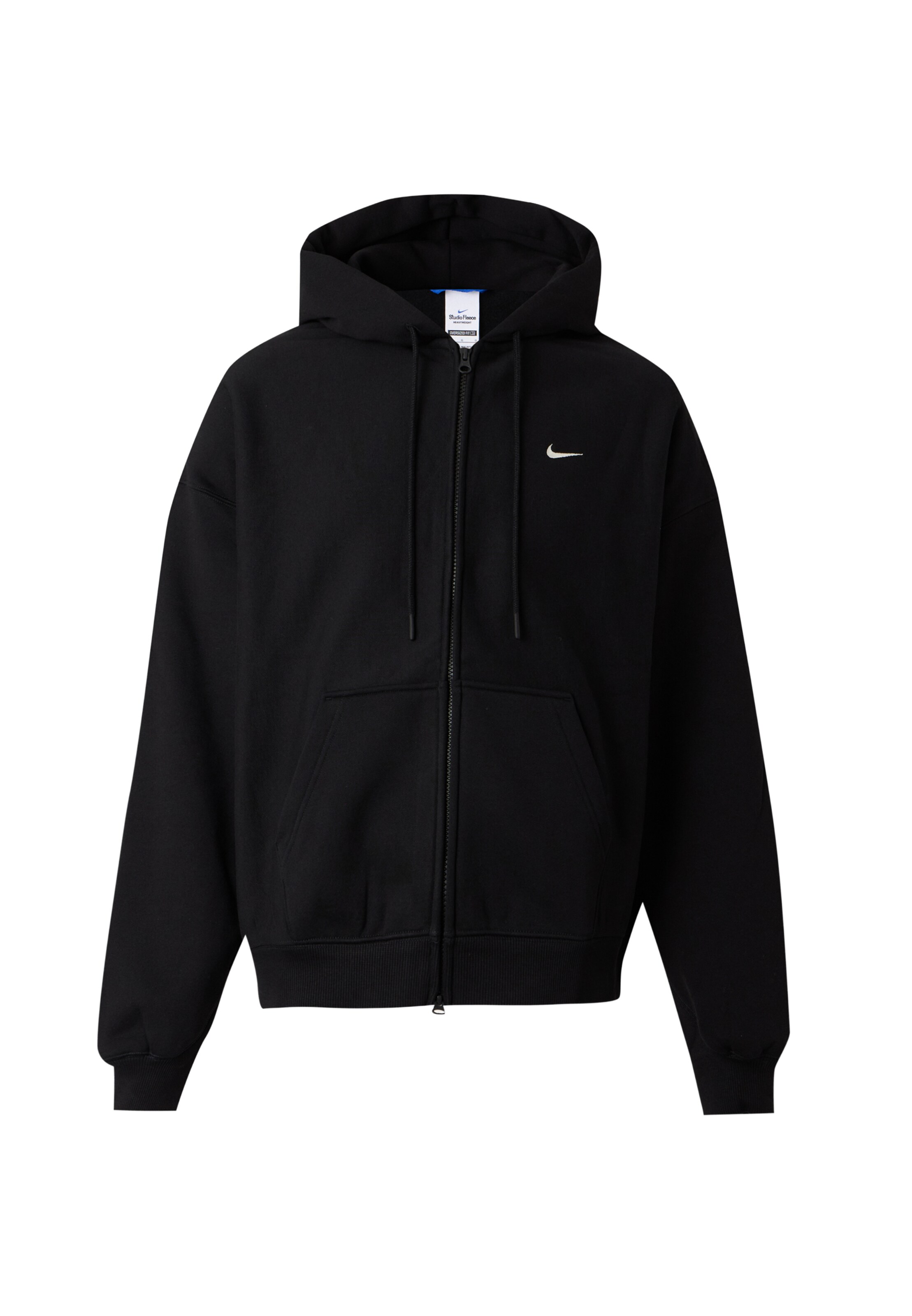 Nike Sportswear - Casaco em moletão em preto: frente