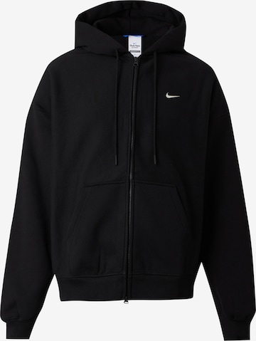 Nike Sportswear - Casaco em moletão em preto: frente