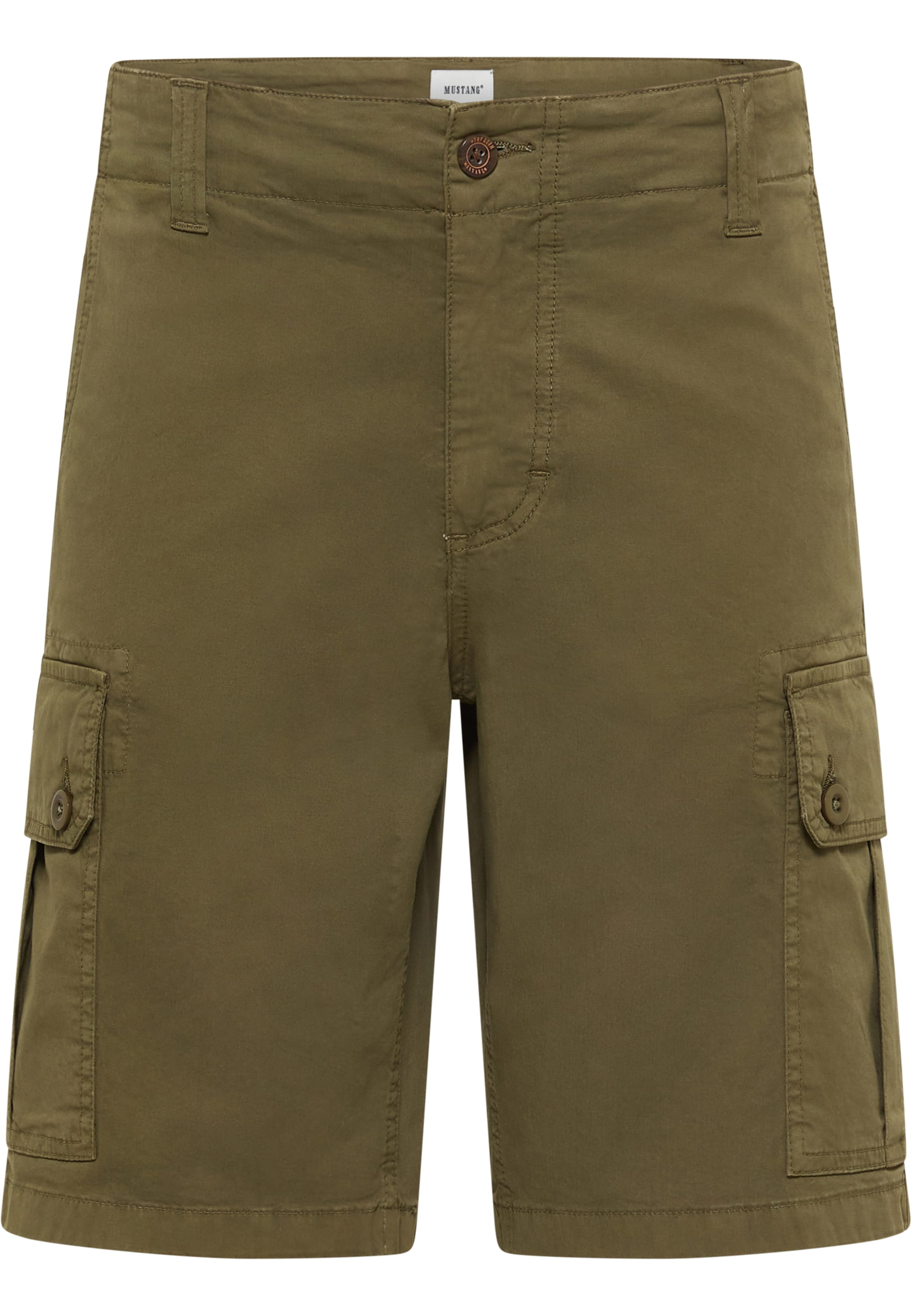 MUSTANG Wide leg Cargo Pants 'Harry Papertouch' in Green: front