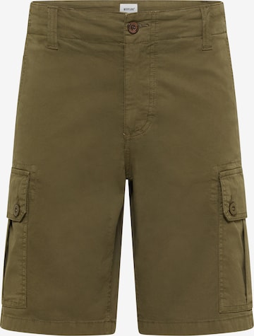 MUSTANG Wide Leg Shorts 'Harry Papertouch' in Grün: Vorderseite
