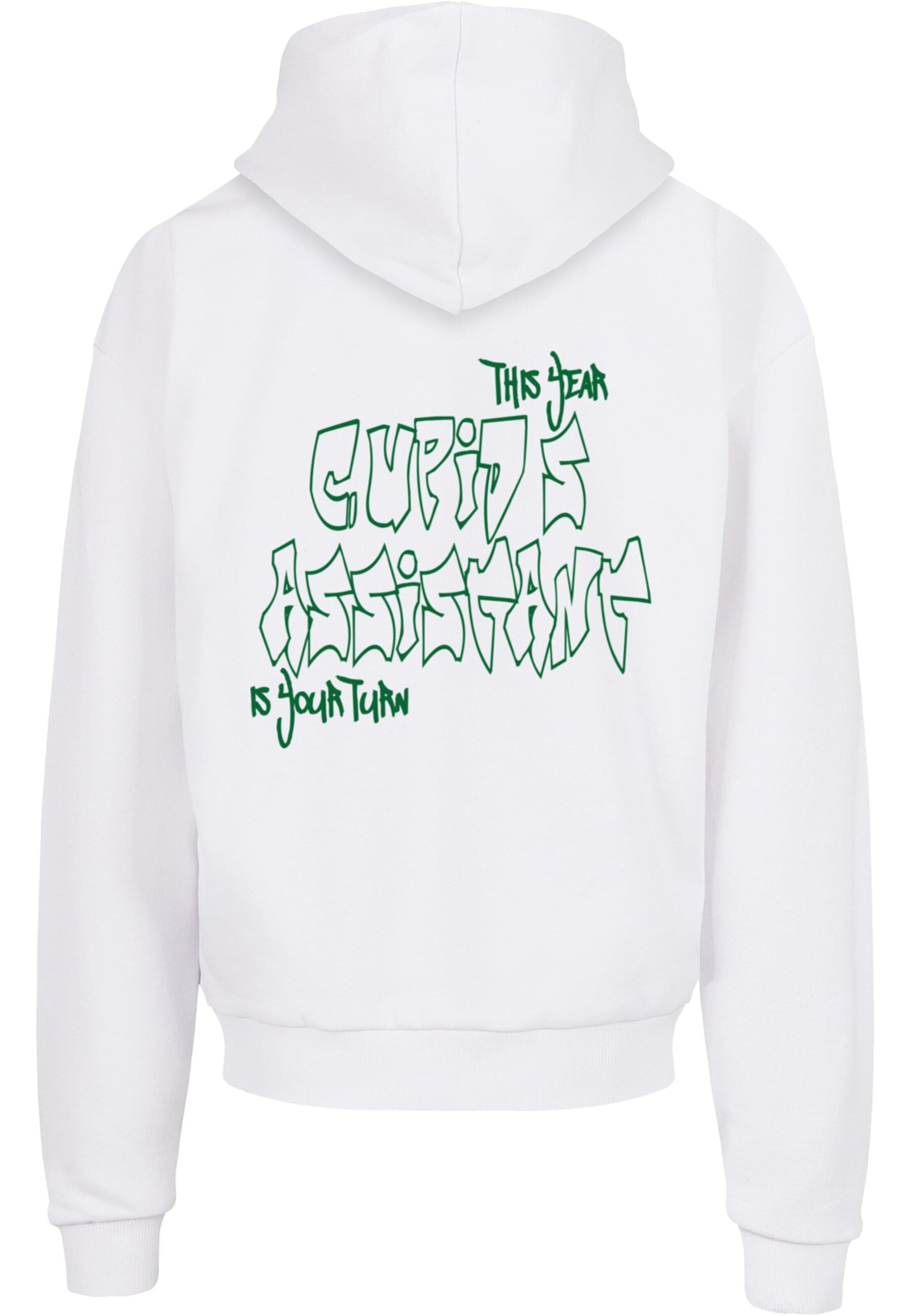 Merchcode Sweatshirt ' Cupid´s Assistant ' in Wit
