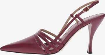 Décolleté sling 'Michael Kors Decollete Haisley Sling Pump' di Michael Kors in rosso: frontale