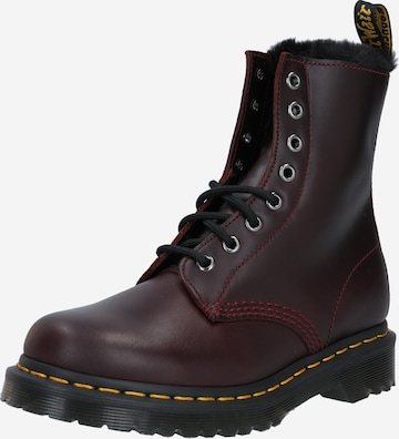 Dr. Martens Lace-Up Ankle Boots '1460 Serena' in Red: front