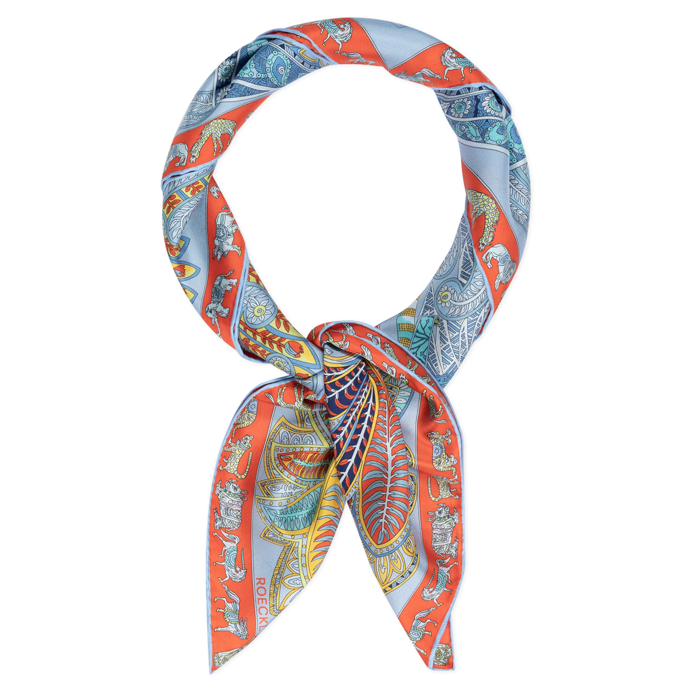 Foulard ' VIBRANT PAISLEY ' di Roeckl in blu