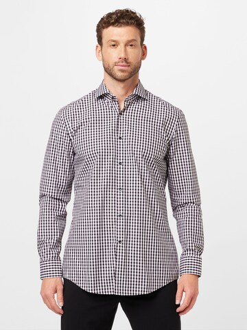 Slim fit Camicia 'Kason' di HUGO in nero: frontale