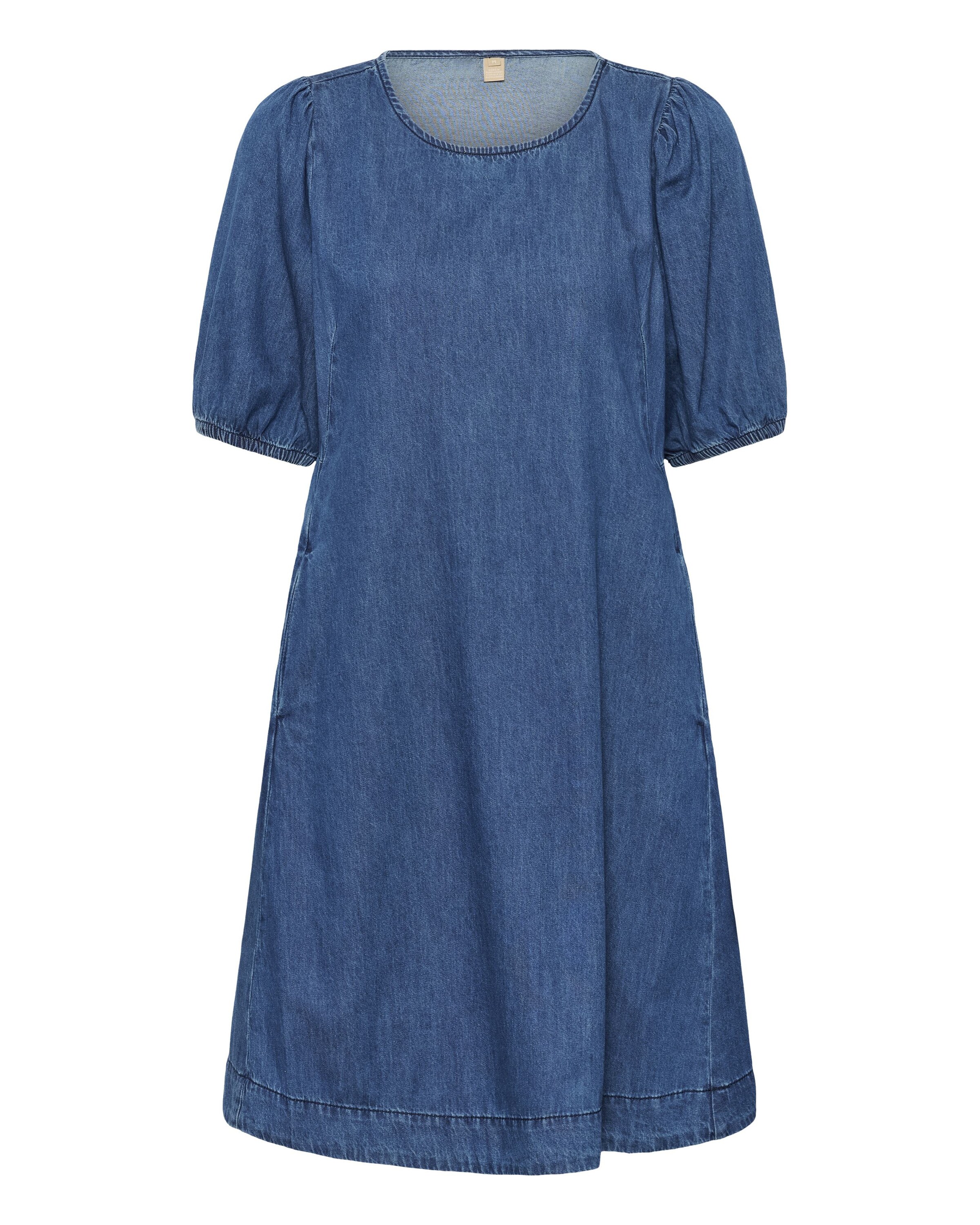 CULTURE Robe 'Nua' en bleu denim, Vue avec produit