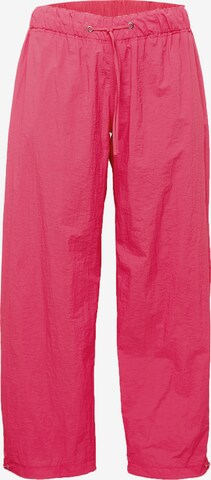 Wide leg Pantaloni di Nasty Gal Plus in rosa: frontale