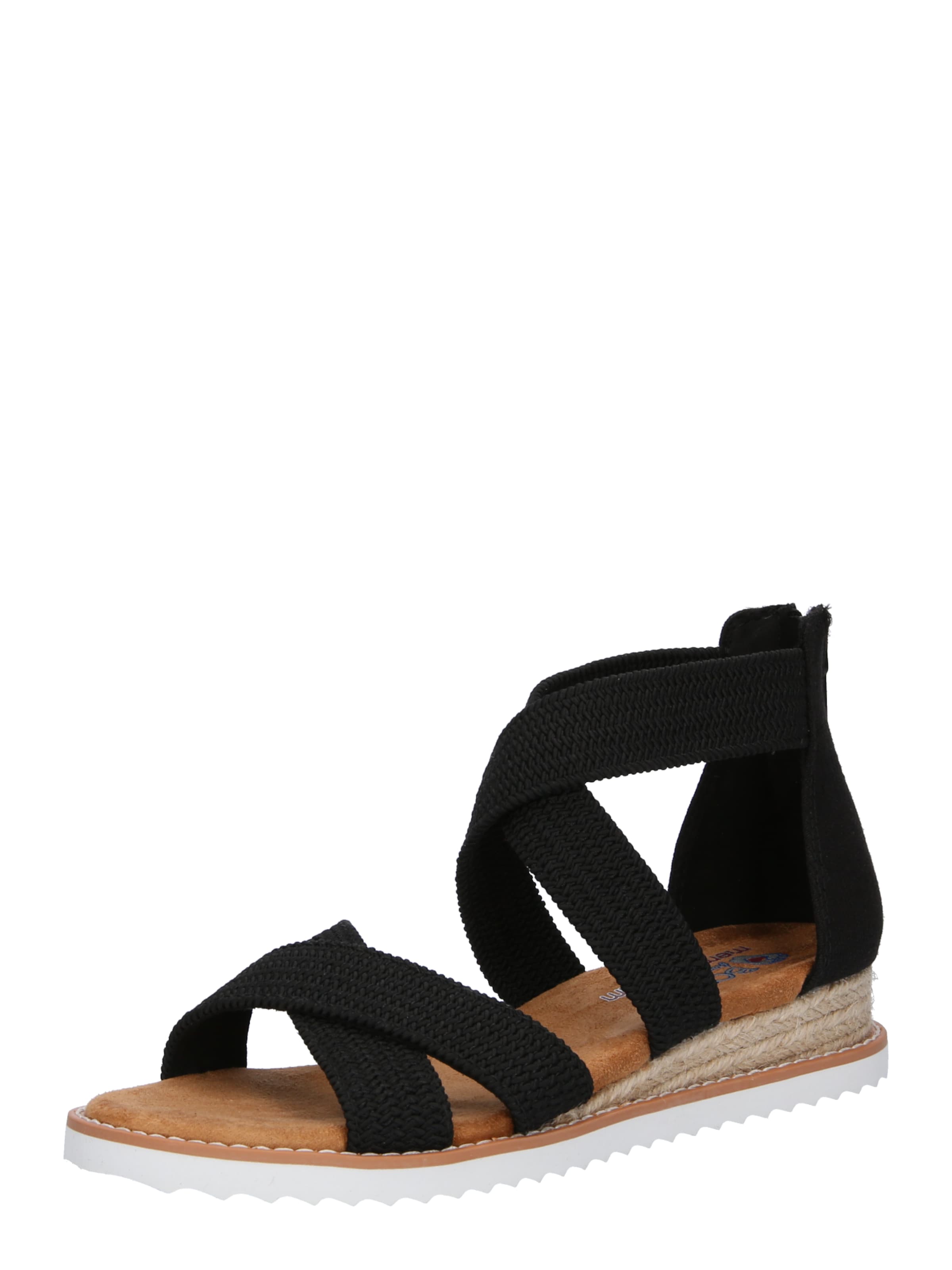 SKECHERS Sandaal 'Desert Kiss', värv must: eest vaates