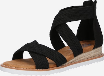 SKECHERS Sandal 'Desert Kiss' in Black: front