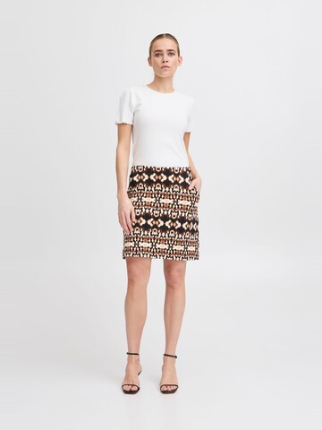 Gonna ' IHKATE PRINT SK14' di ICHI in beige