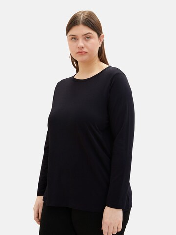 T-shirt Tom Tailor Women + en noir : devant