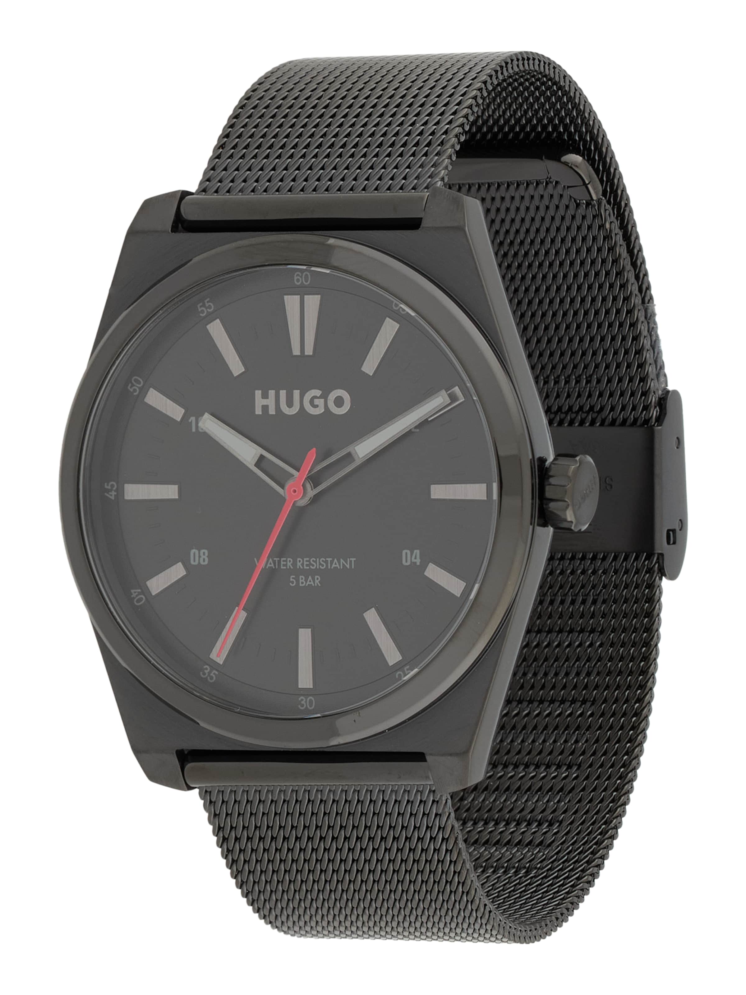 HUGO Αναλογικό ρολόι 'Ark' σε μαύρο: μπροστά