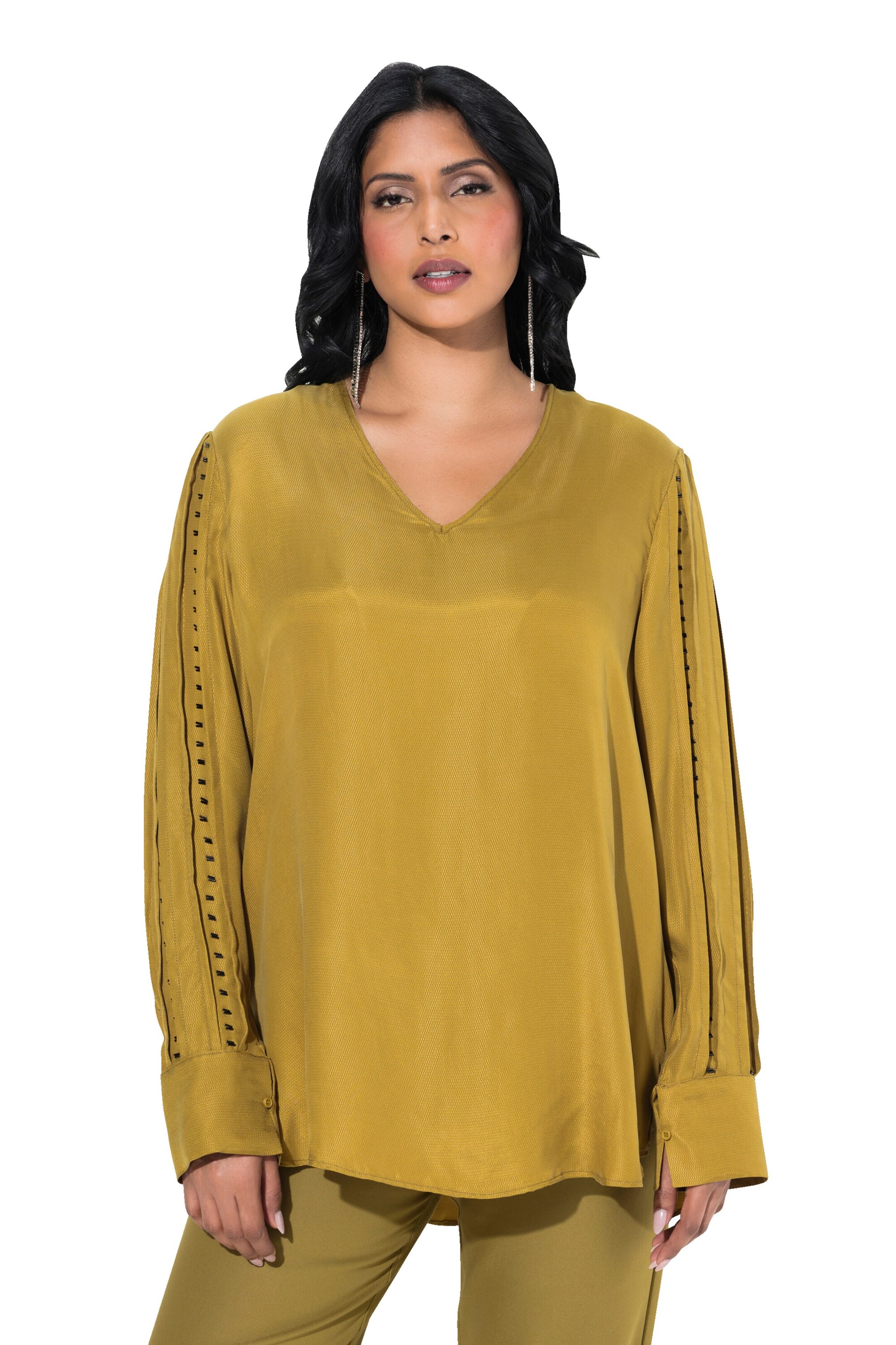 Ulla Popken Bluse in Grün: Vorderseite