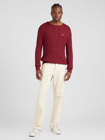 Polo Ralph Lauren Regular fit Пуловер 'Driver' в червено