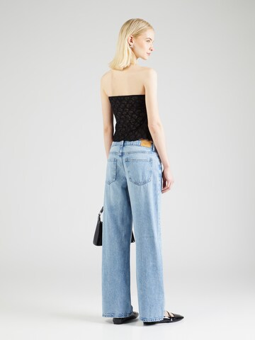 Wide leg Jeans de la Gina Tricot pe albastru