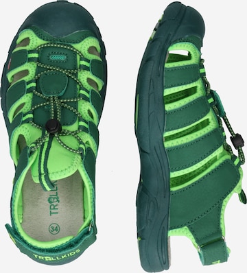 TROLLKIDS Sandaalit 'Kvalvika' värissä vihreä