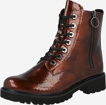 REMONTE Lace-Up Ankle Boots in Brown: front