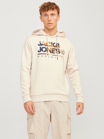 JACK & JONES Sweatshirt 'JJLuke' in Beige: Vorderseite