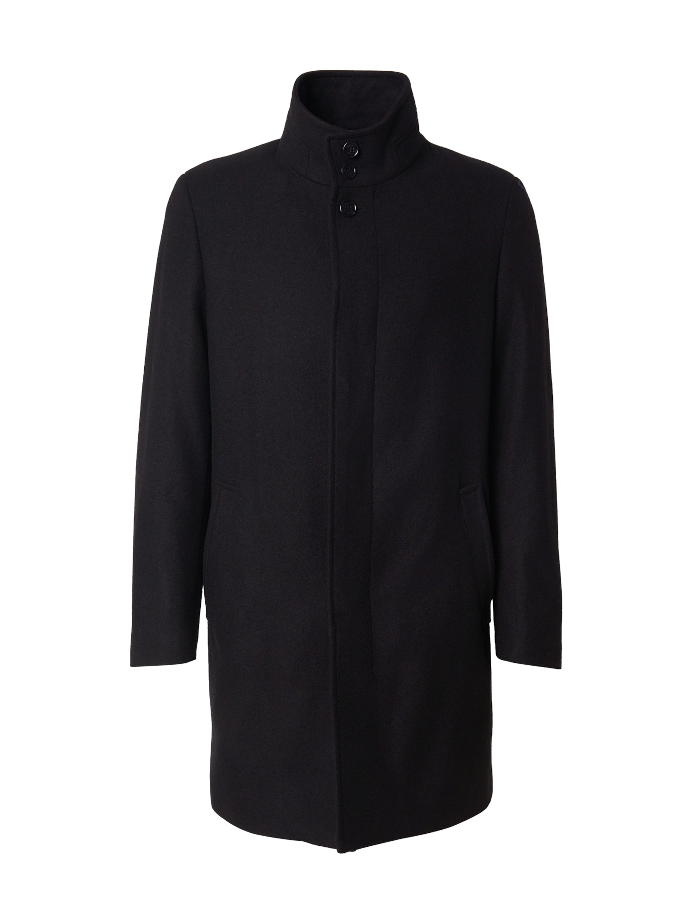 HECHTER PARIS - Sobretudo meia-estação em preto: frente