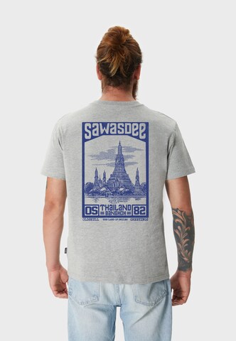 Oldskull Shirt 'Asian Sawadtee' in Grijs: voorkant