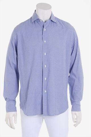 Boggi Milano Button Up Shirt in L in Blue: front