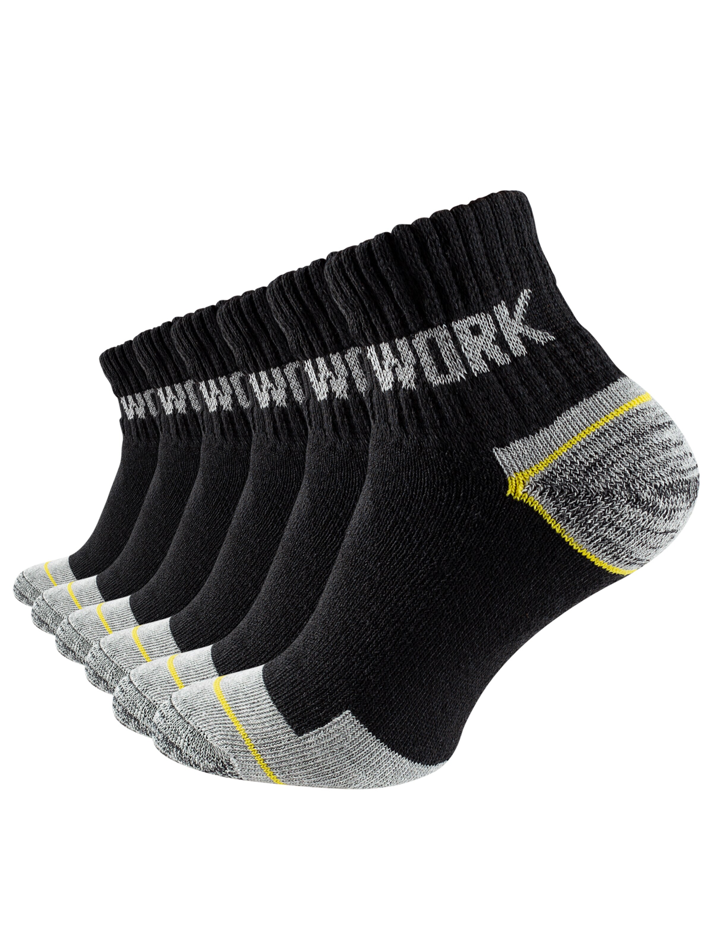 Cotton Prime - Meias 'Work' em preto: frente