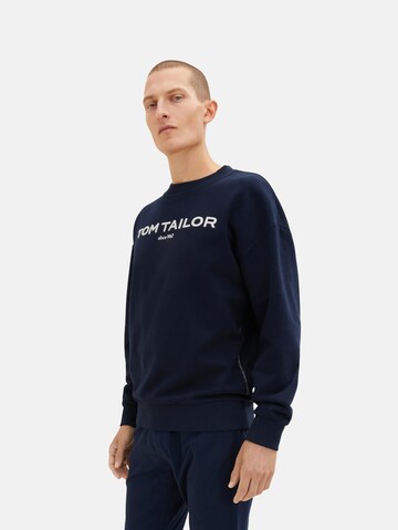 Sweat-shirt TOM TAILOR en bleu