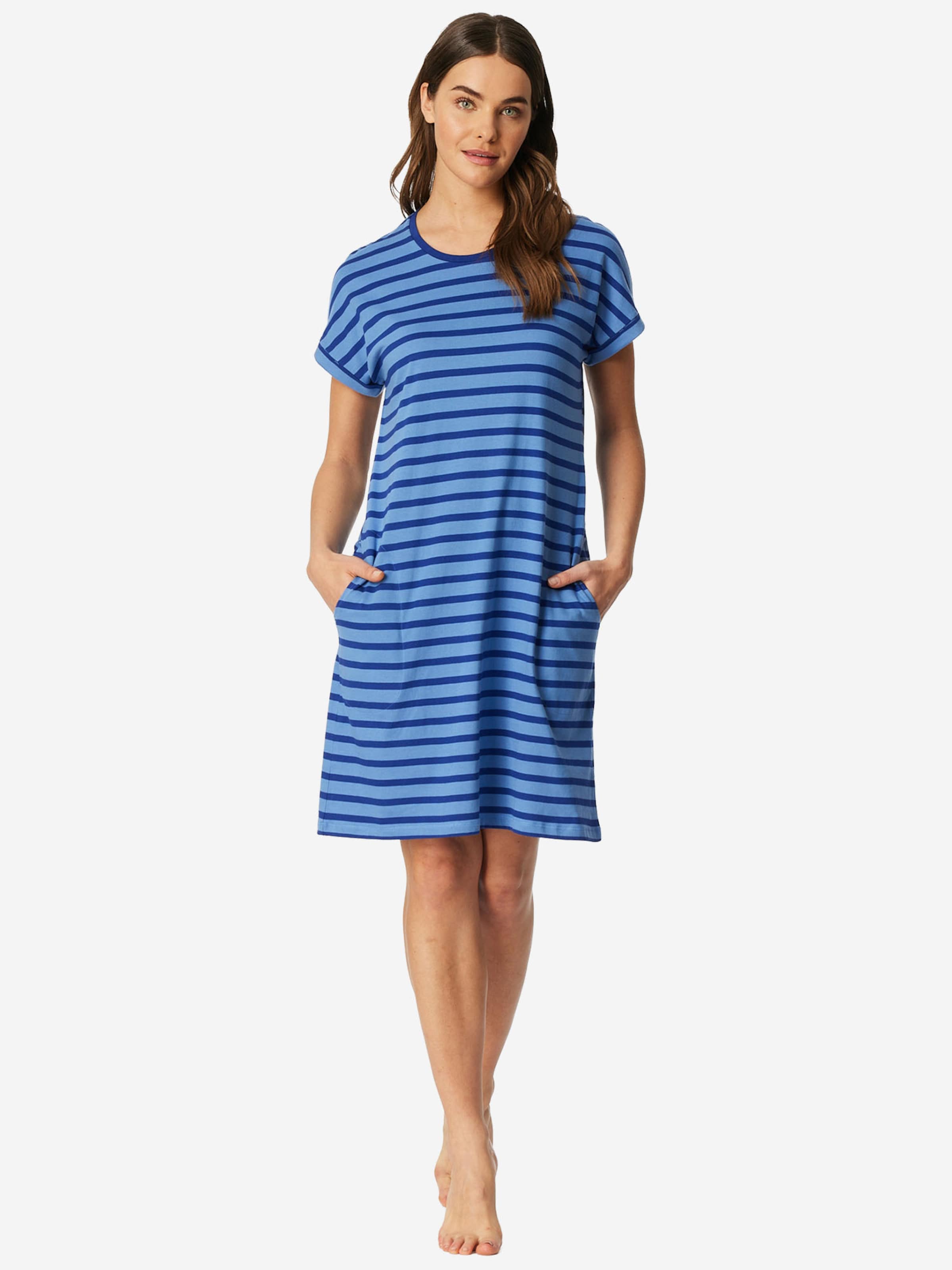 SCHIESSER - Camiseta de noche ' Casual Essentials ' en azul: frente