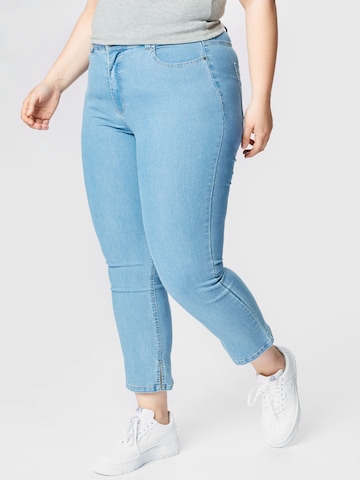 KAFFE CURVE Skinny Jeans 'TALIA' in Blue: front
